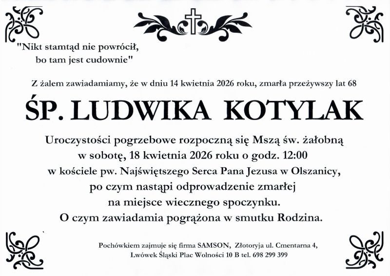 Odeszła Ludwika Kotylak